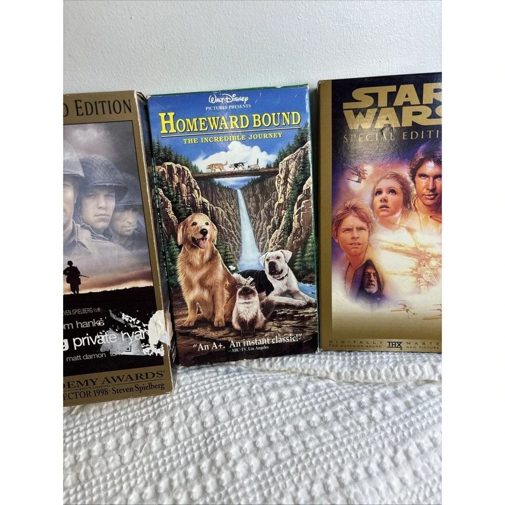 VHS Lot Gone w The Wind 39 Steps Saving Private Ryan Homeward Bound Star Wars‎